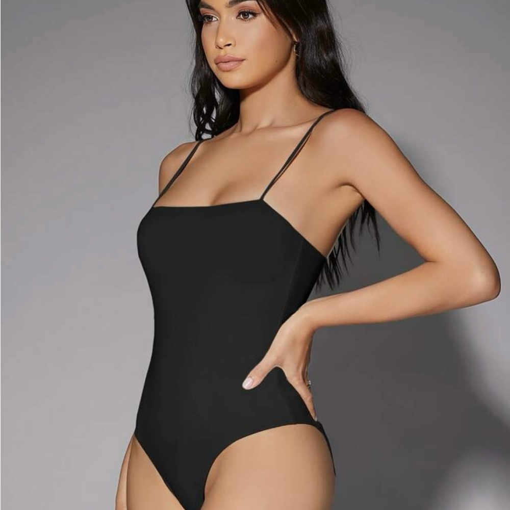 Seamless Black Bodysuit | Buttery Soft & Stretchy | Small
